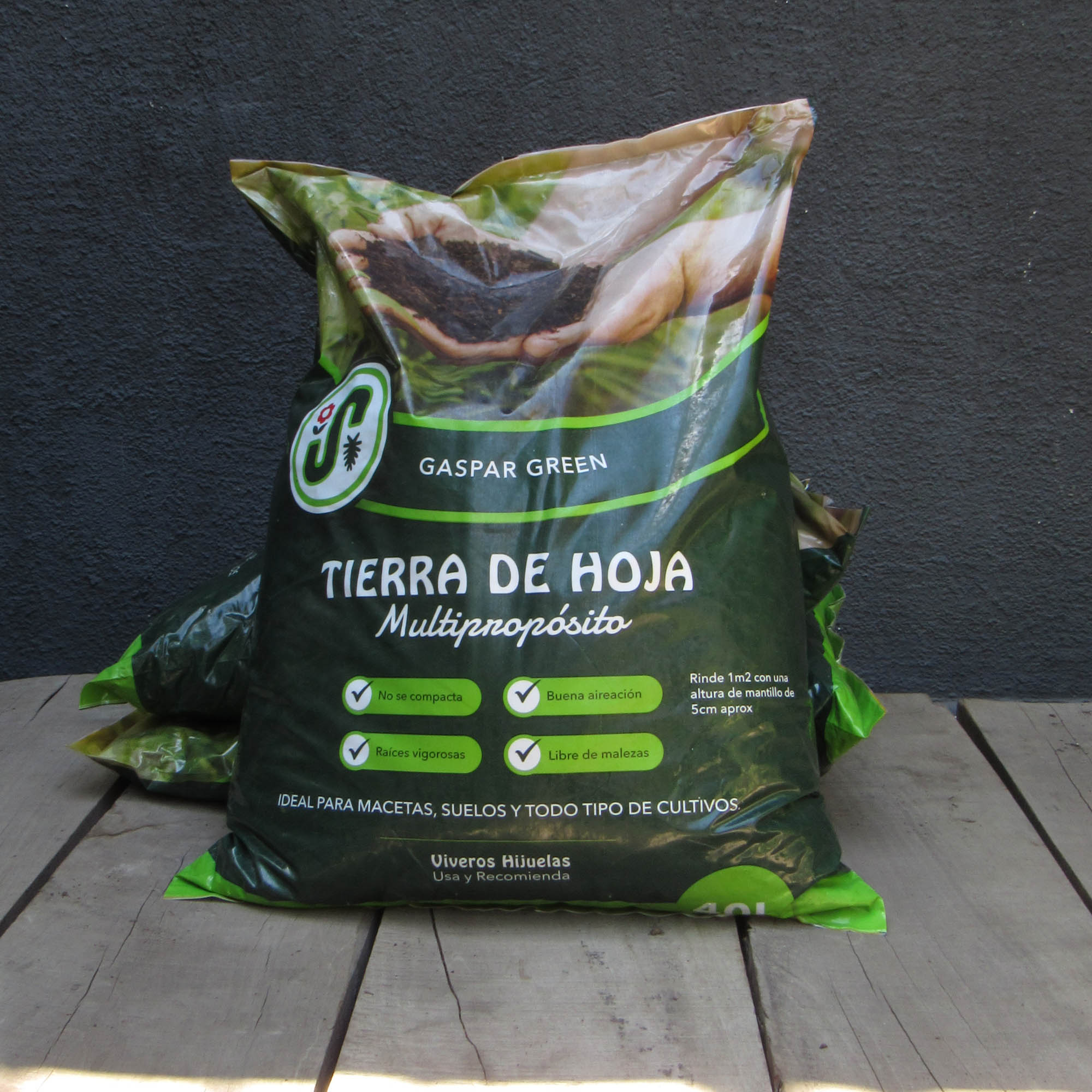 Tierra de Hojas Desinfectada GASPAR GREEN 40 Lts