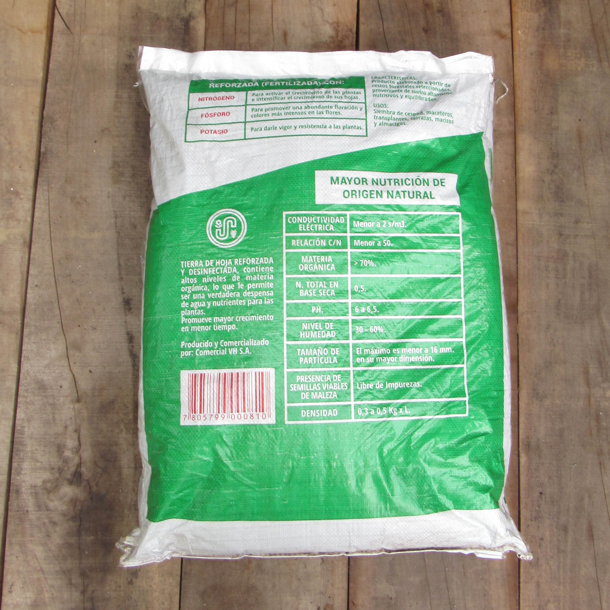 Tierra de Hojas Desinfectada GASPAR GREEN 40 Lts